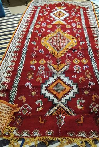 Tapis berbère ancien, 60 ans, fait main - 2