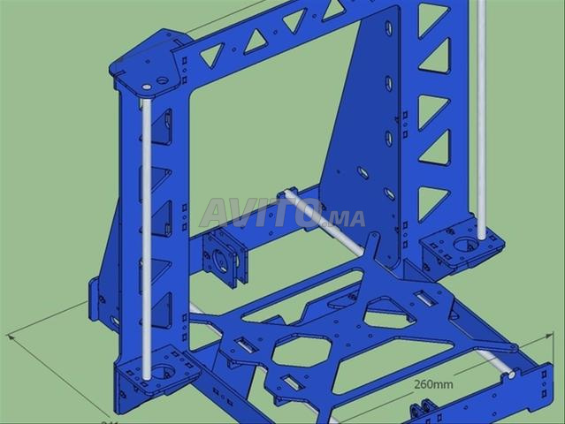 laser cut frame for the 3D printer made of 3 mm - 2