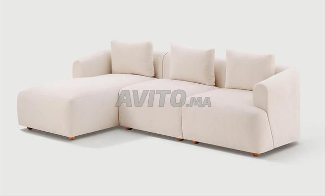 Canapé d'angle en L quasi neuf avec table - 2
