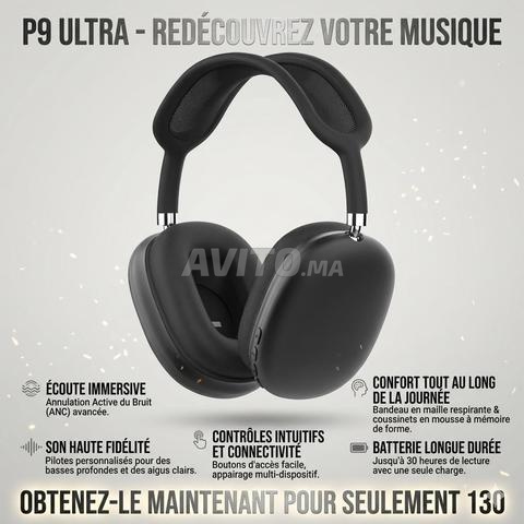 Casque Bluetooth P9 noir mat - 2