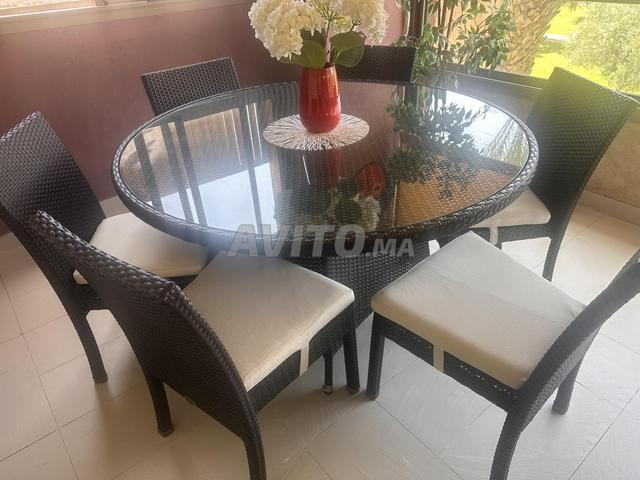 À vendre – Table à manger en rotin solide - 2