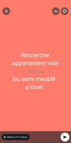 Recherche appartement vide ou semi meublé à louer
