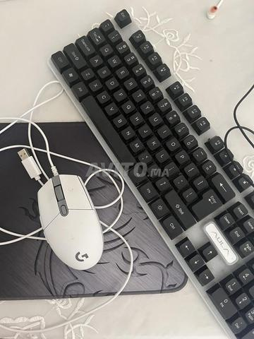 لوحة مفاتيح AULA، فأرة Logitech G203، بساط فأرة MSI