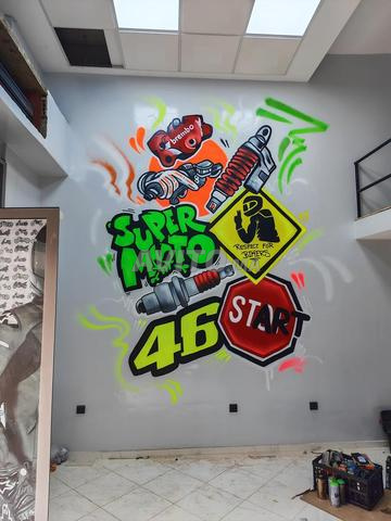Design 3D Moto Garage Airbrush - 2