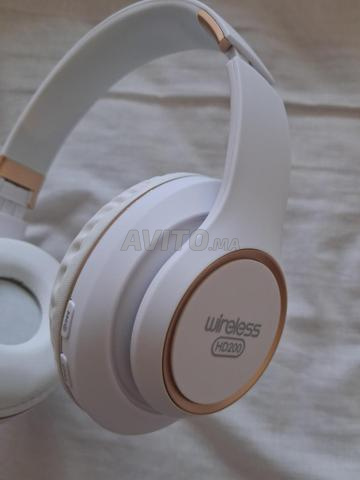 Casque sans fil, réglable et pliable, avec micro - 2