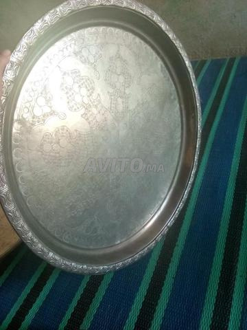 2 Magnifiques plateaux artistiques très rares plaqués argent - 2