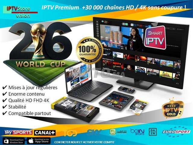 IPTV PREMIUM SD HD 4K POUR COUPE DU MONDE 2026
