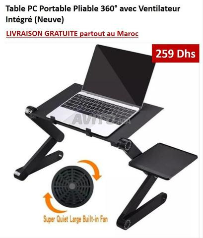 Table PC Portable Pliable 360° avec Ventilateur