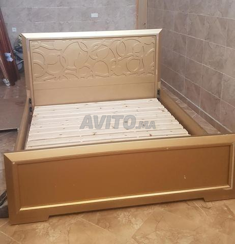 lit en bois massif 190 x 200