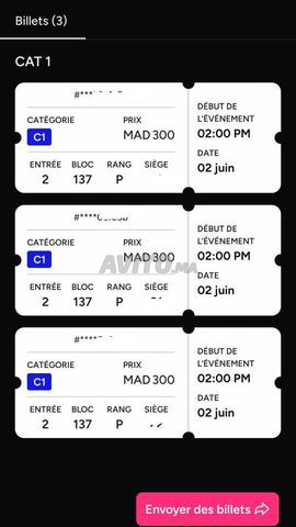 Billet Maroc vs Madagascar CAT 1