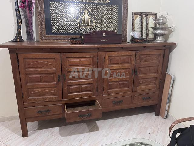 بوفيه ريفي من الخشب الصلب - 2