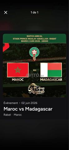 Un billet match Maroc Madagascar