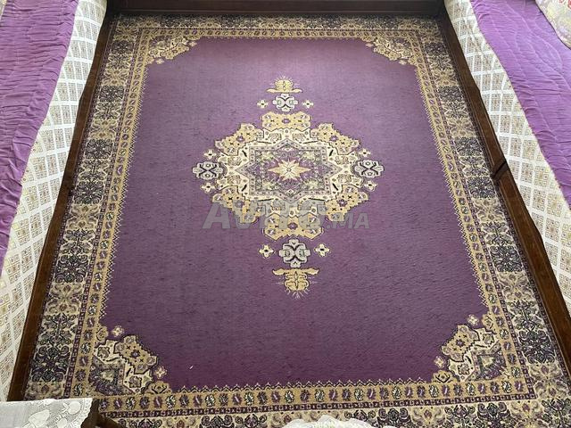 Élégant tapis marocain violet / tapis de salon - 2