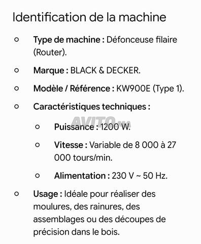 Défonceuse filaire Black and Decker - 2