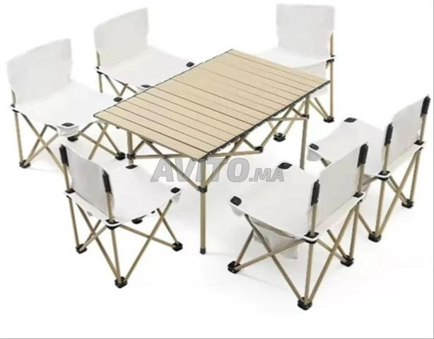 Ensemble Table Roulante et 6 Chaises - 2