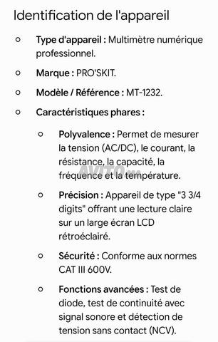 Multimètre numérique professionnel - 2