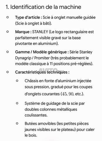 Scie à onglet manuelle guidée - 2