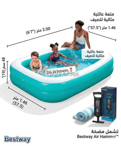 مسبح Bestway🚿 المستطيل ذو اللون الفيروزي - 2