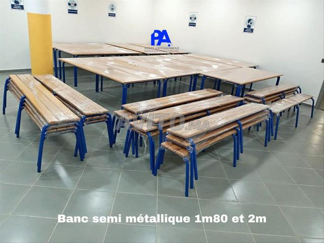 Banc scolaire semi métallique confortable/armoire