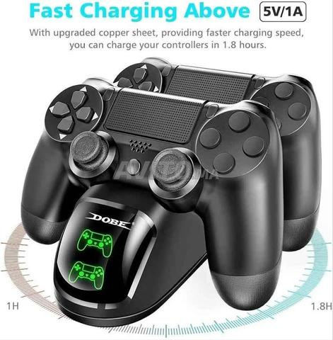 🎮 Double Station de Recharge PS4 - Chargeur Manette - 2