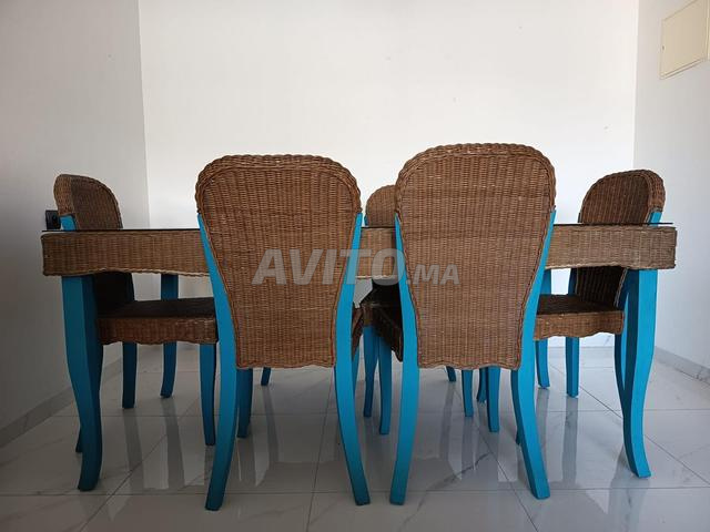 طاولة طعام مع 6 كراسي - 2