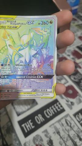 بطاقة بوكيمون أصلية ونادرة Arceus Palkia Dialga GX - 2