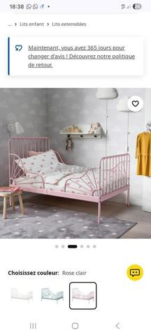 Lit Minnen rose pour fille