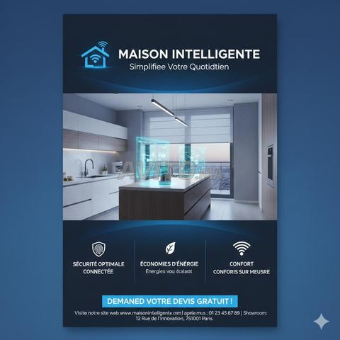 منزل ذكي للأتمتة المنزلية والإنذار، يتم التحكم فيه عن بعد