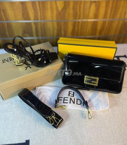 كعب نسائي فاخر مع حقيبة متطابقة YSL5679 - 2