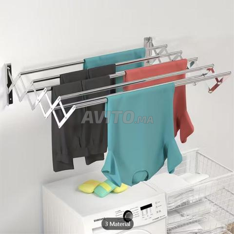 Sèche-Linge Extensible Mural En Aluminium 60cm