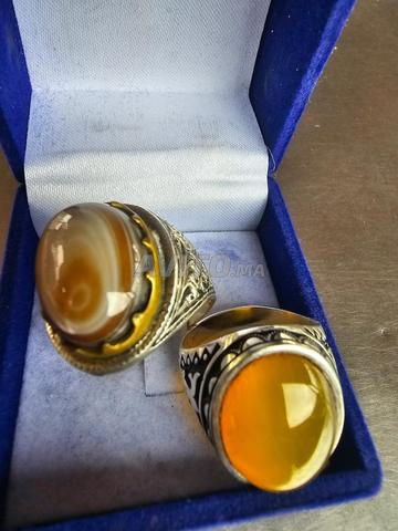 Bague Agate Yéménite Souleimani et bague Charaf El Chams authentiques - 2