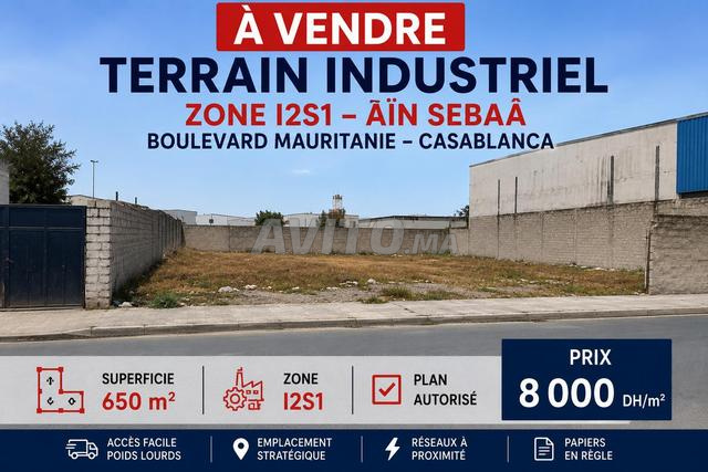 terrain industriel i2s1 plan autorisé 650m
