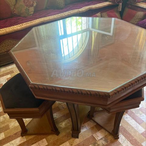 Table hexagonale salon marocain