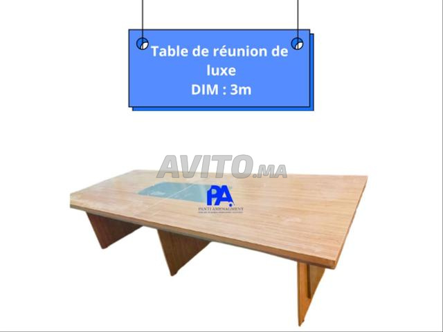 Table de réunion 2m40 qualité d'importation - 2
