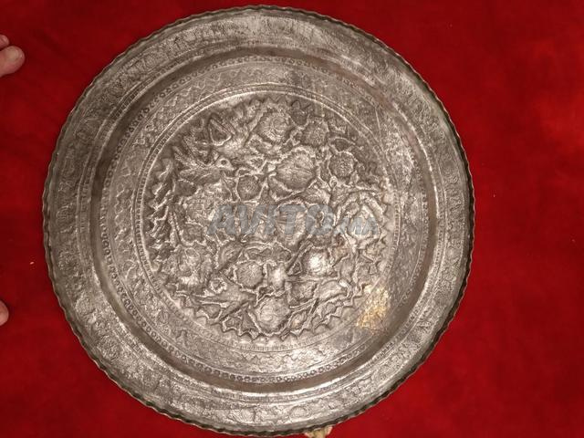 Plat en cuivre rouge (étamé) fabrication iranienne - 2