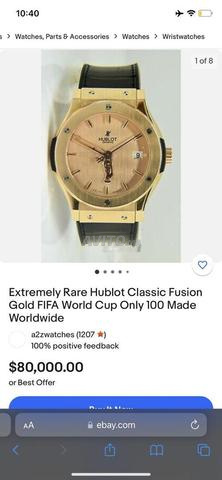 Rare Hublot Édition Coupe du Monde 2014 1/100 Monde - 2
