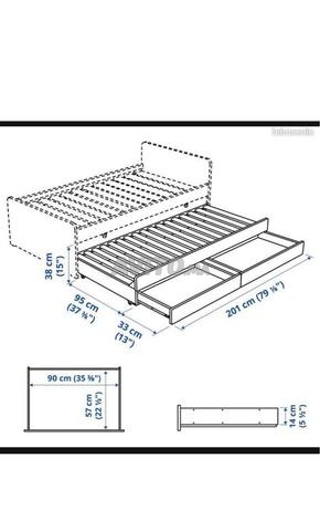 Lit 90/200 Slakt IKEA - 2