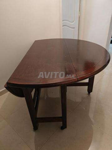 Table à manger pliante en bois rouge – 140 cm - 2