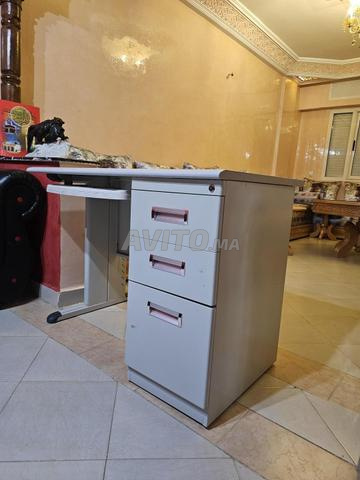 Bureau blanc 3 tiroirs - 2