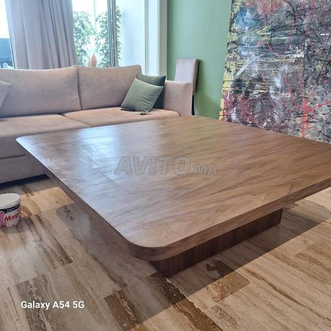 Superbe Table Basse en Placage Noyer