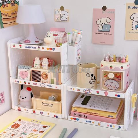Étagère de bureau en plastique empilable