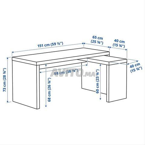 Bureau Ikea Malm blanc - 2