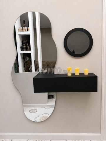 Miroir moderne avec bois et LED - 2