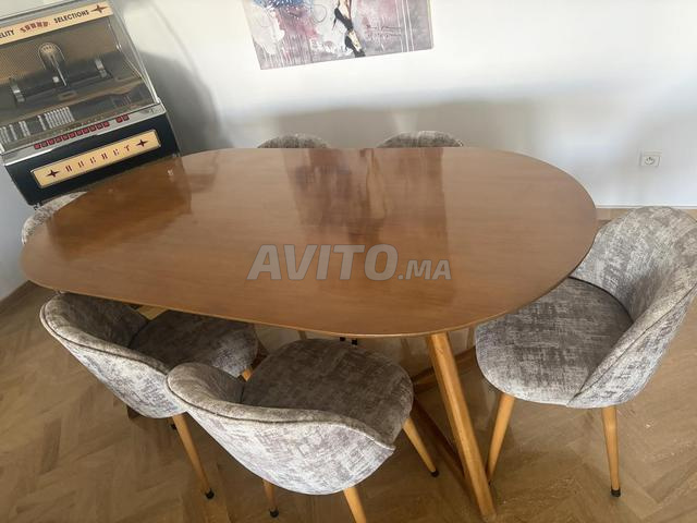 Table à manger ovale avec 6 chaises - 2