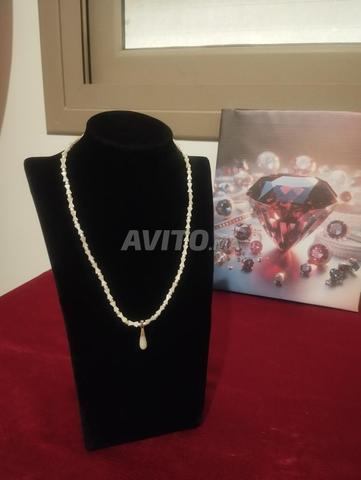 Collier en cristal, turquoise et perle naturelle 150 pièce - 2