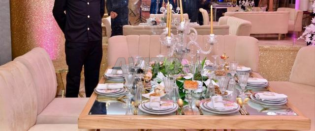 10 tables 1.40 m / 1.40 m miroir - 2