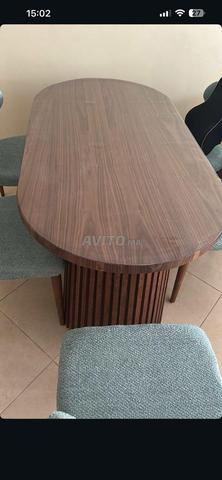 Table à manger en bois massif avec 6 chaises - 2