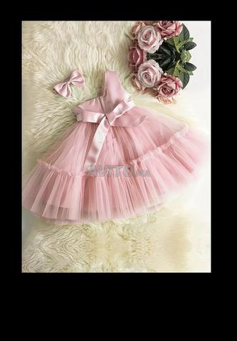 Robe fille rose tulle 6m-3ans