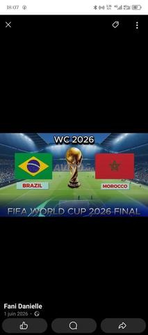Je vends 4 tickets de match Brazil vs Maroc
