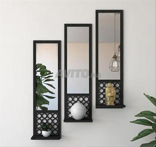 Pack 3 Miroirs avec étagères